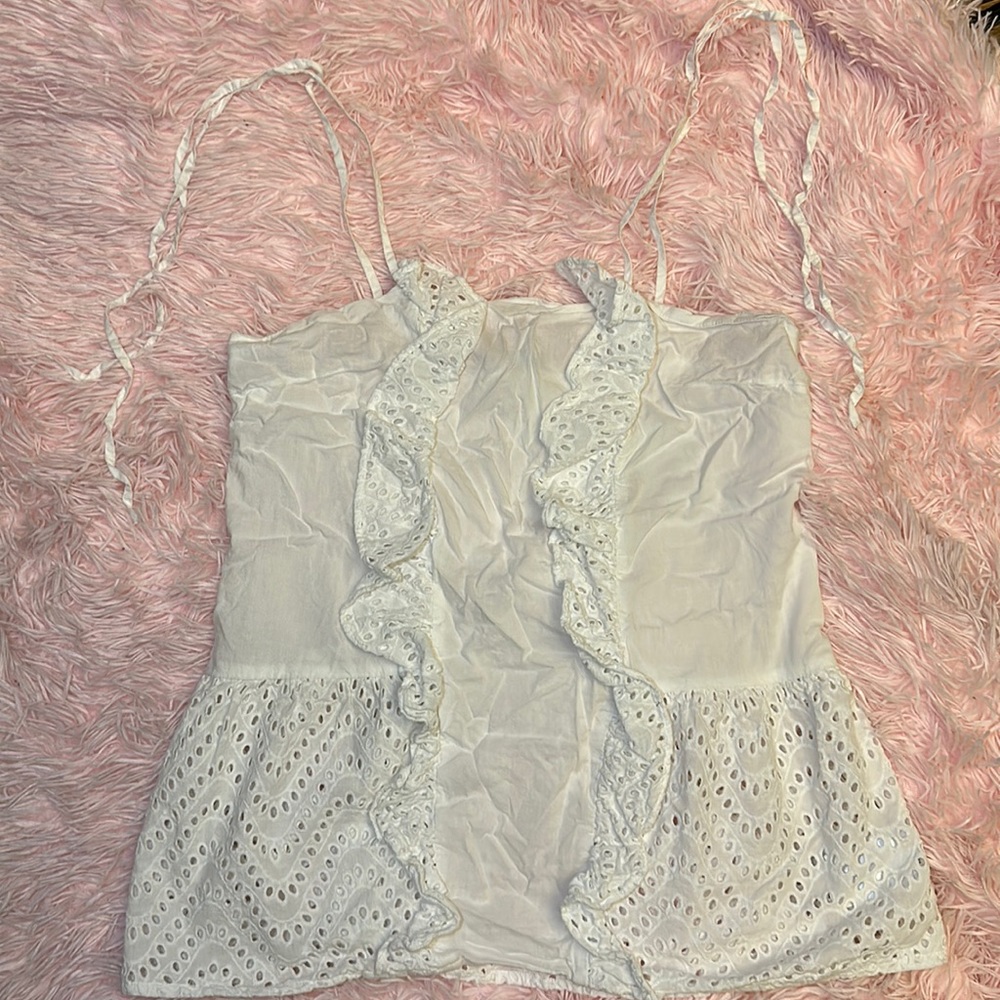 Small white express spaghetti strap top